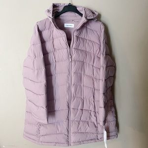 Calvin Klein Women's Mauve Puffer Coat